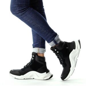 SOREL Women's Kinetic RNEGD Storm Boot Waterproof Winter Boots black sport -9.5